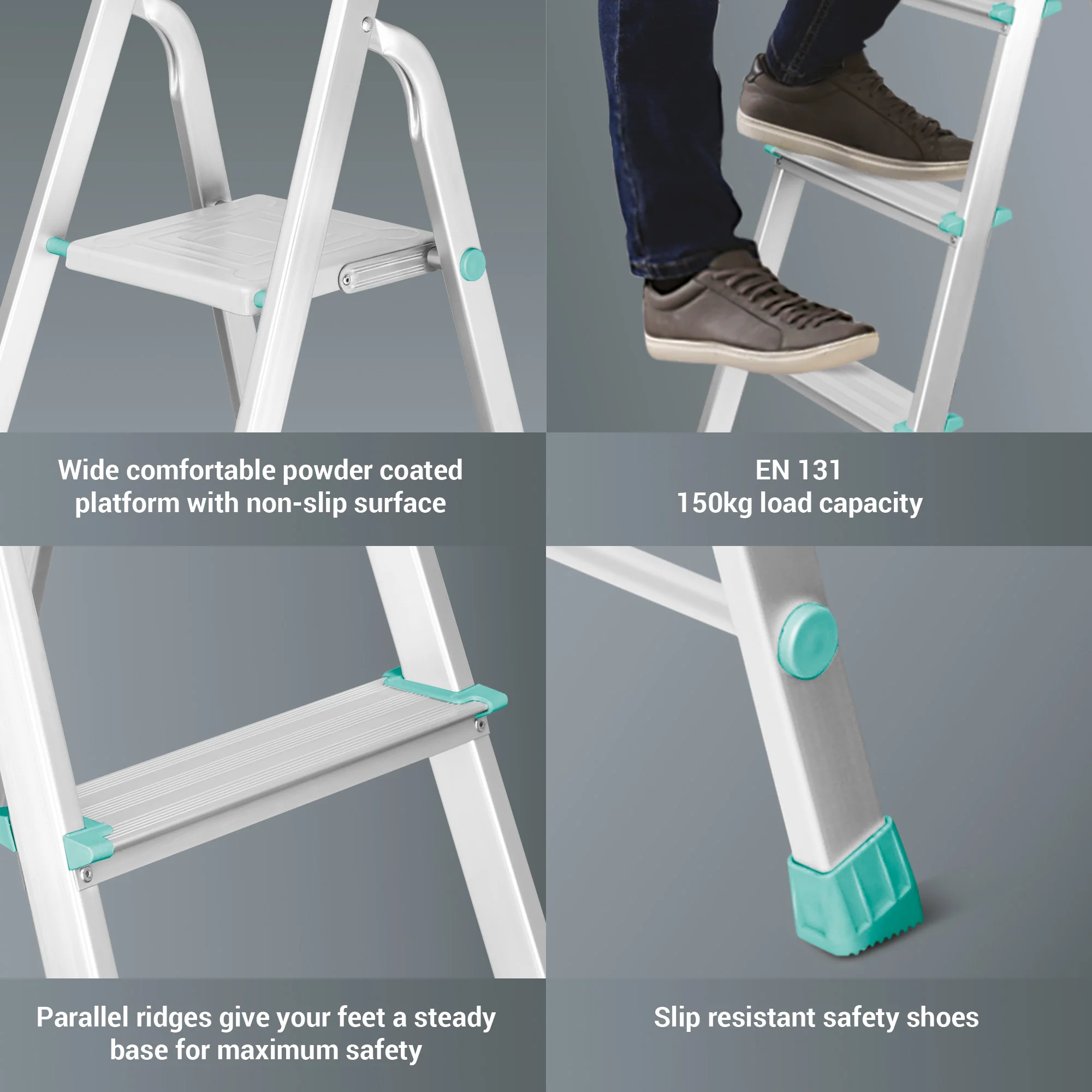 Foldable Aluminum Ladder (Milton) - Image 4