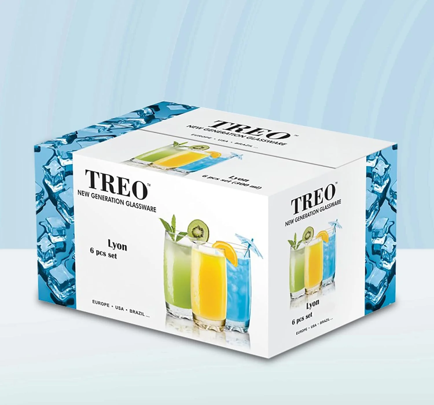 Lyon Glass Set of 6, 300 ml (Treo by Milton) - Image 6