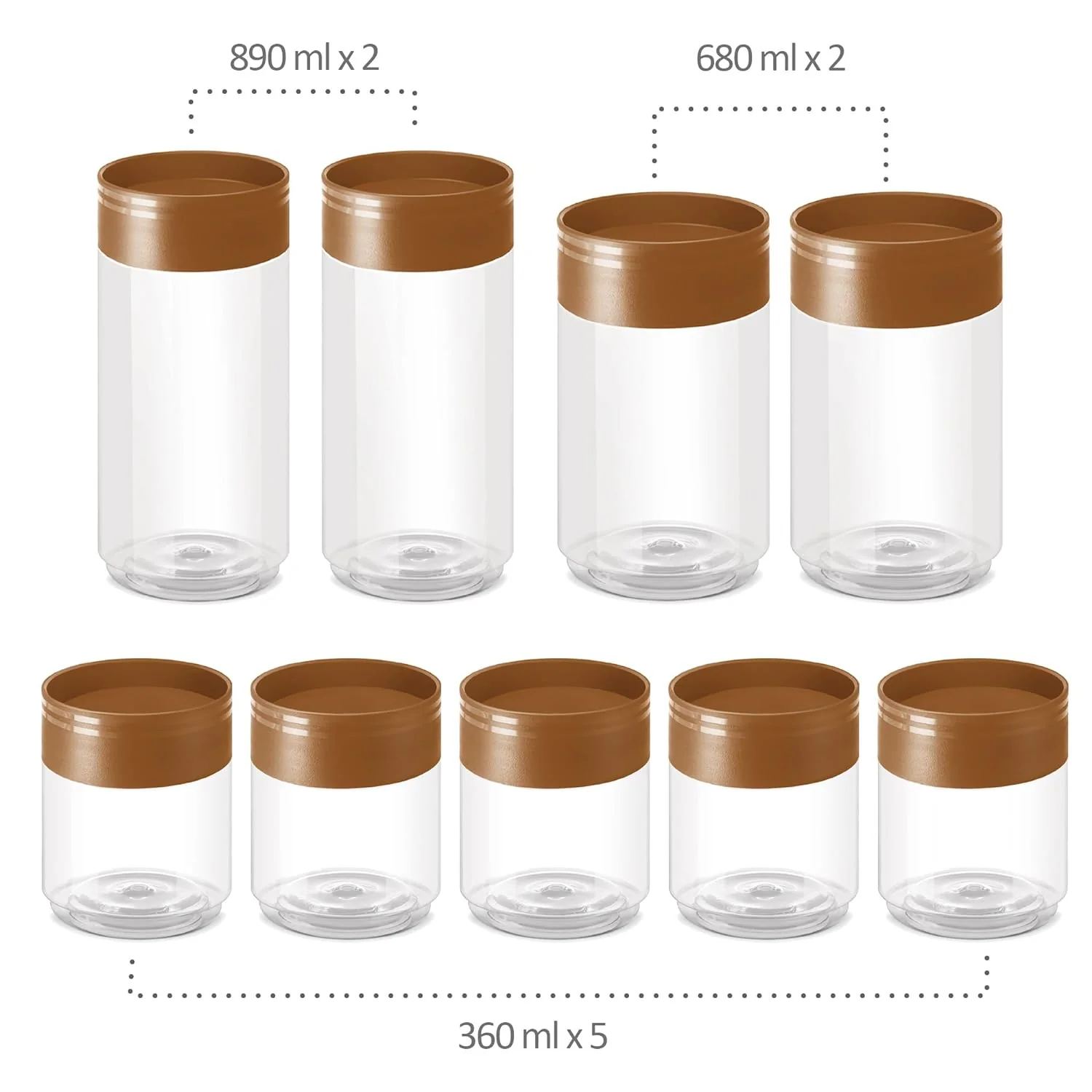 Stack It Round Jar Set 9 Pcs (Milton) - Image 6