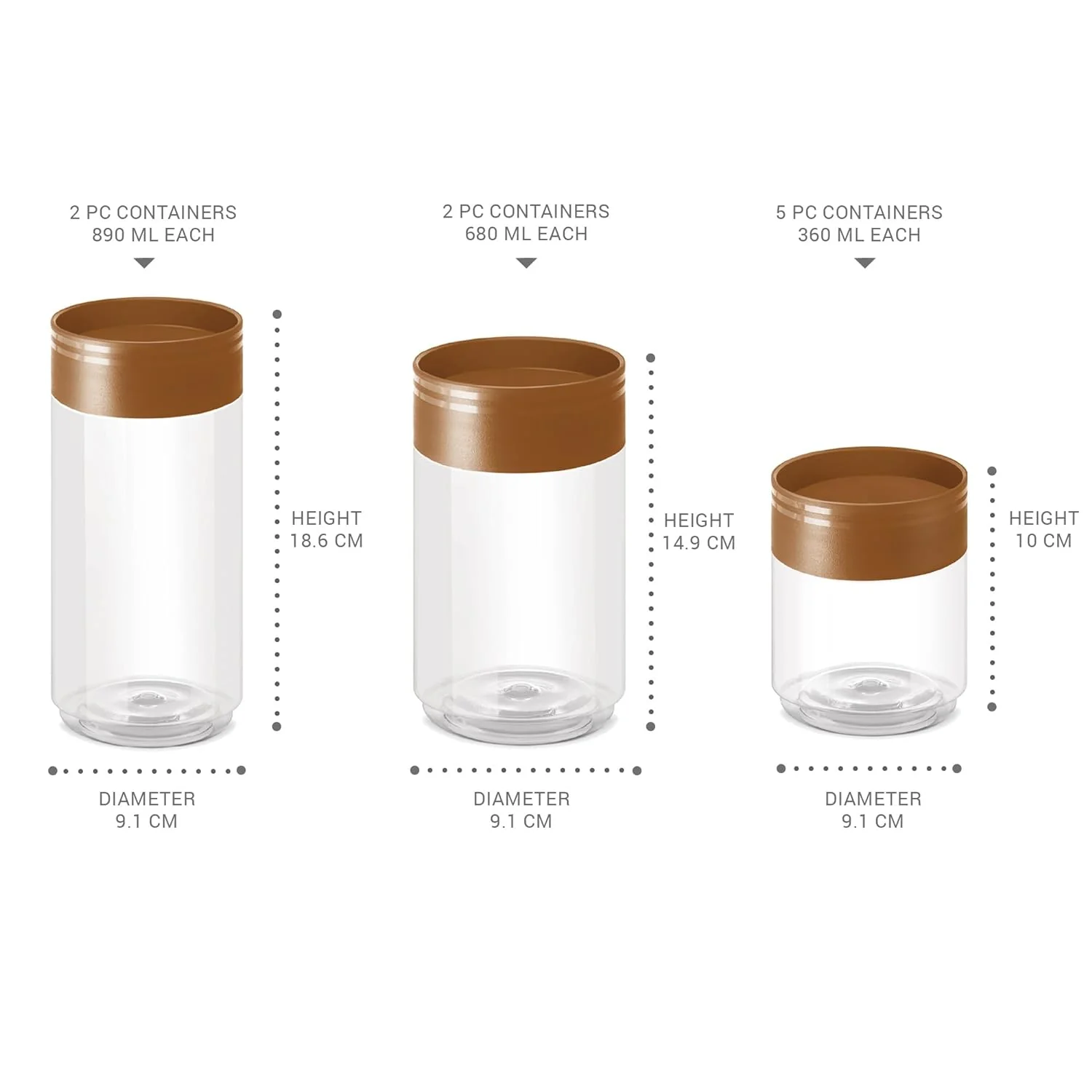 Stack It Round Jar Set 9 Pcs (Milton) - Image 7